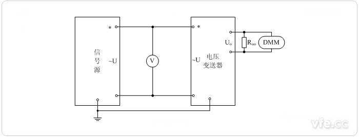 電壓輸出型電壓變送器電壓校準(zhǔn)接線圖 電壓輸出型電壓變送器電壓校準(zhǔn)接線圖
