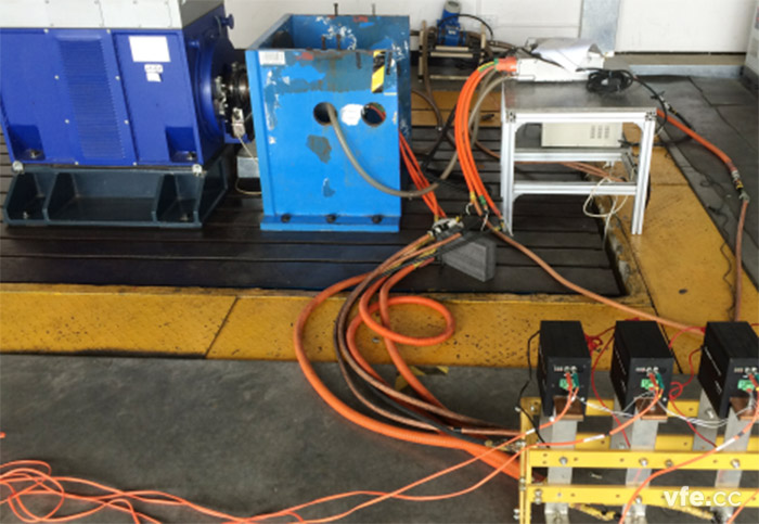 國內(nèi)某牽引電機(jī)變頻器負(fù)載現(xiàn)場(chǎng)測(cè)量接線示意圖